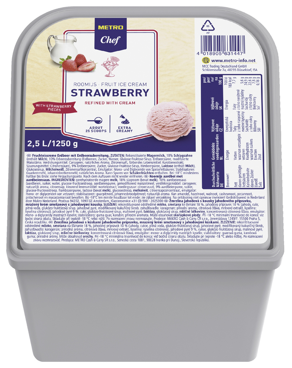 METRO Chef Zmrzlina jahoda mraž. 2,5 l