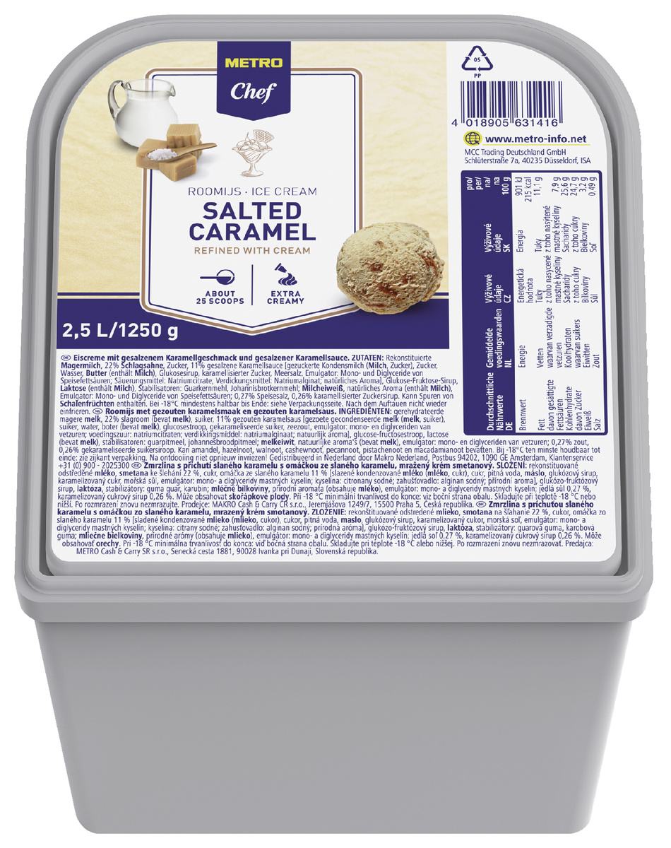 METRO Chef Zmrzlina slaný karamel mraž. 2,5 l