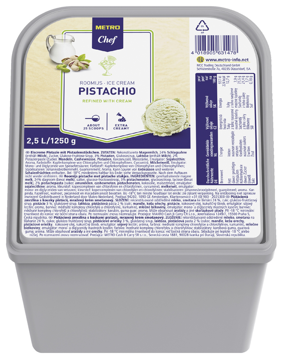 METRO Chef Zmrzlina pistácie mraž. 2,5 l