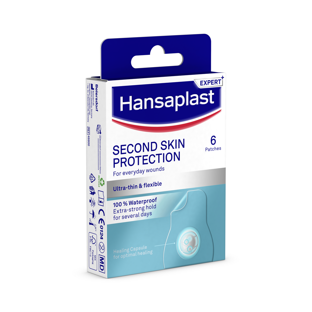 Hansaplast Second Skin náplast hydrokoloidní 6 ks