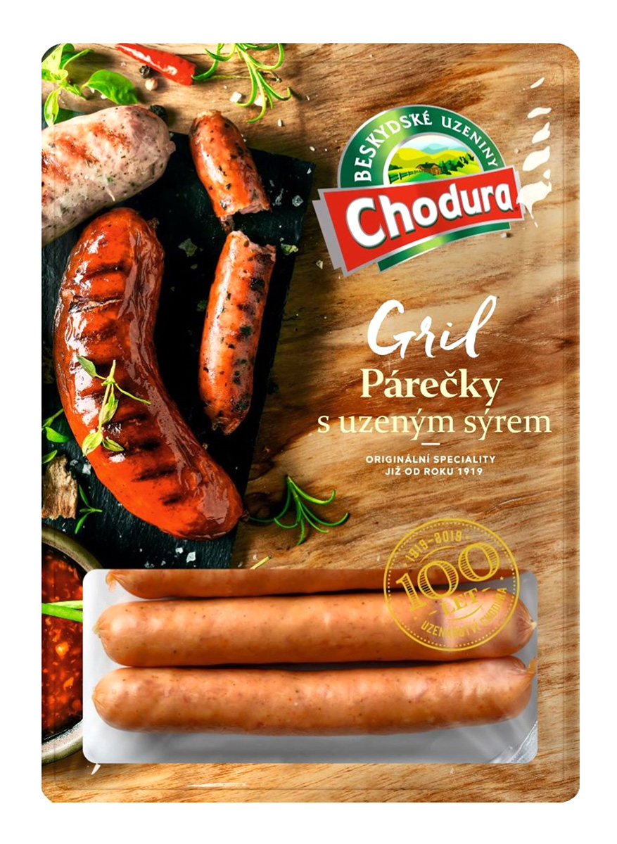 Chodura Gril Párečky s uzeným sýrem chlaz. 270 g