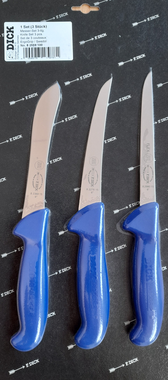 Sada nůž Řezník 3dílná modrá 1 ks