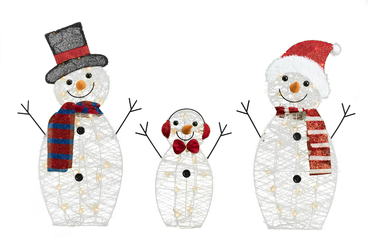 Tarrington House Rodina sněhuláků 2dílná 60 l 3 ks