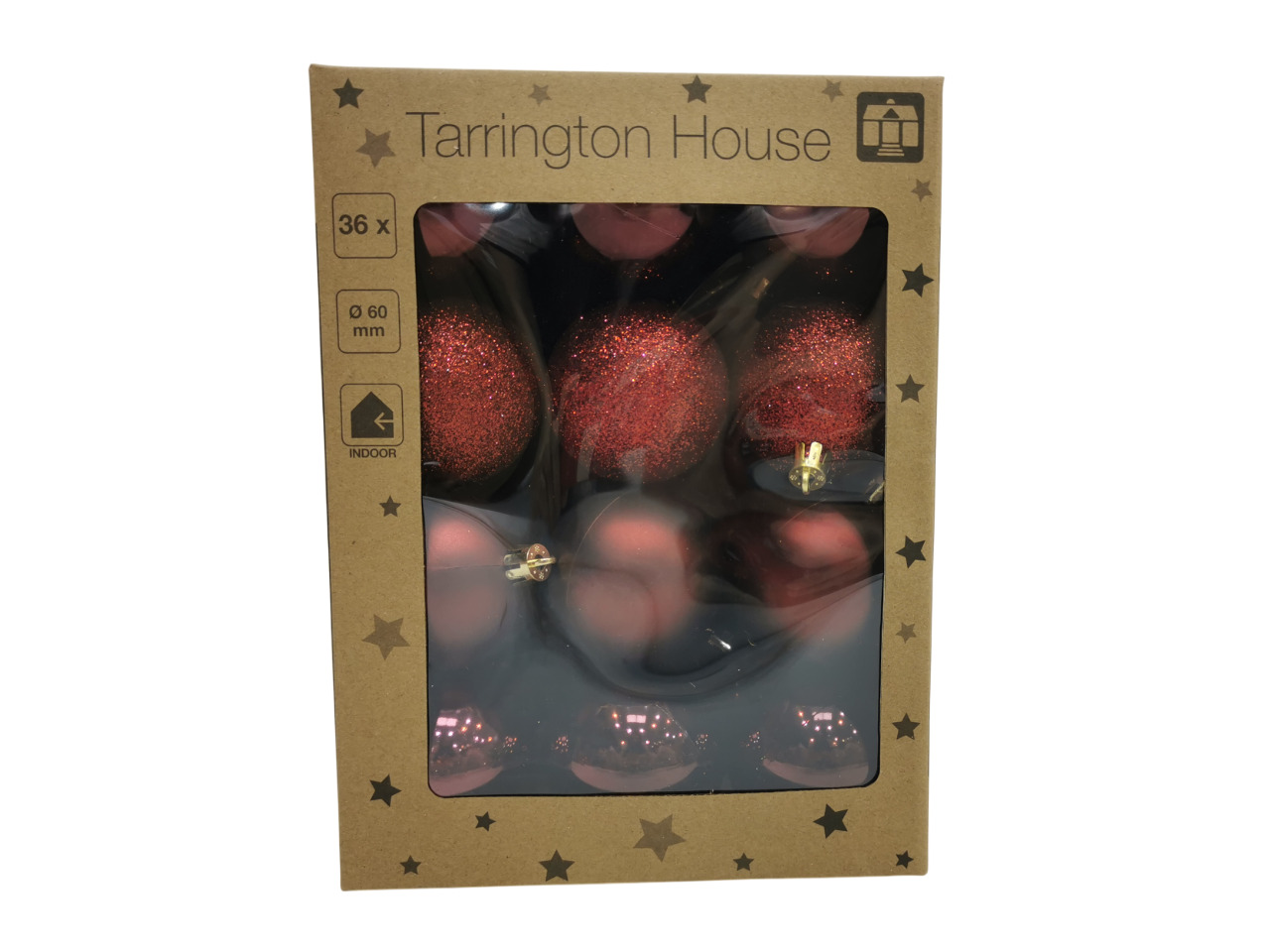 Tarrington House Vánoční koule 6 cm vínové 36 ks