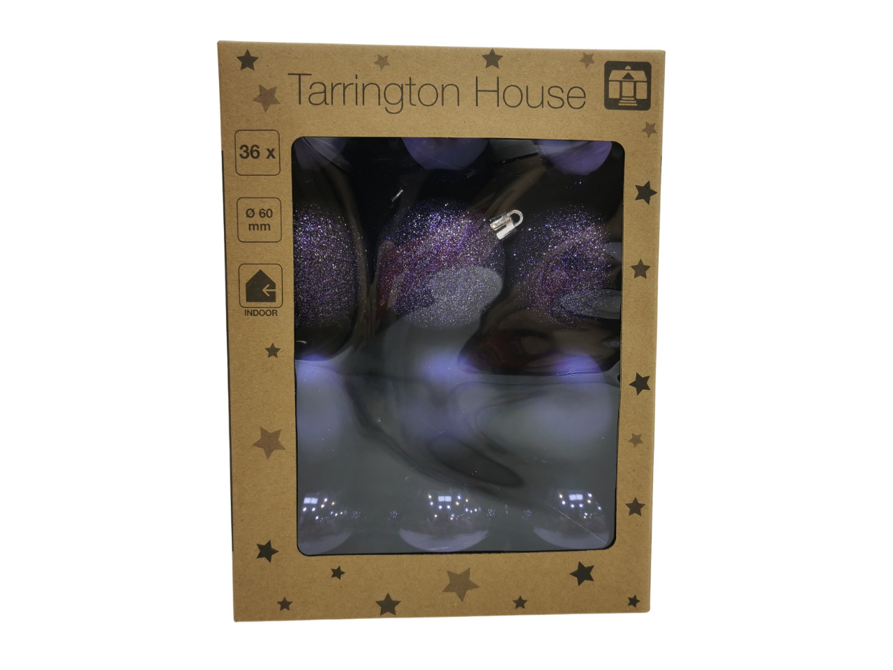 Tarrington House Vánoční koule 6 cm fialové 36 ks
