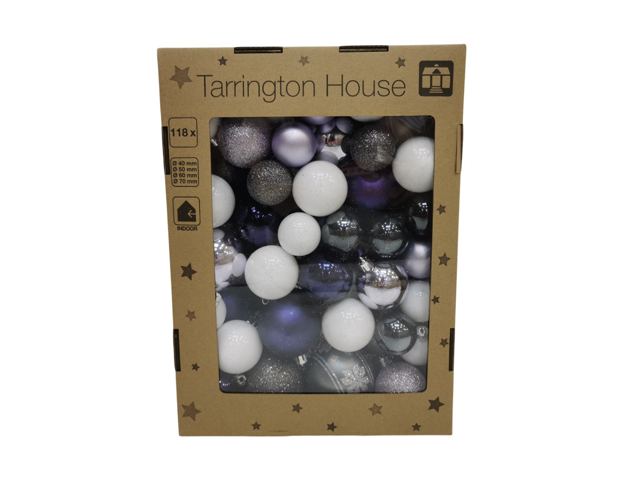 Tarrington House Vánoční koule fialovo stříbrné 118 ks