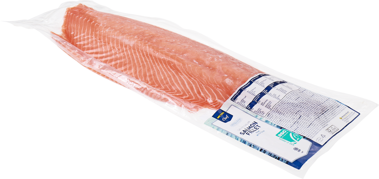 METRO Chef Losos filet s kostí Trim C mraž. 1 - 1,5 kg