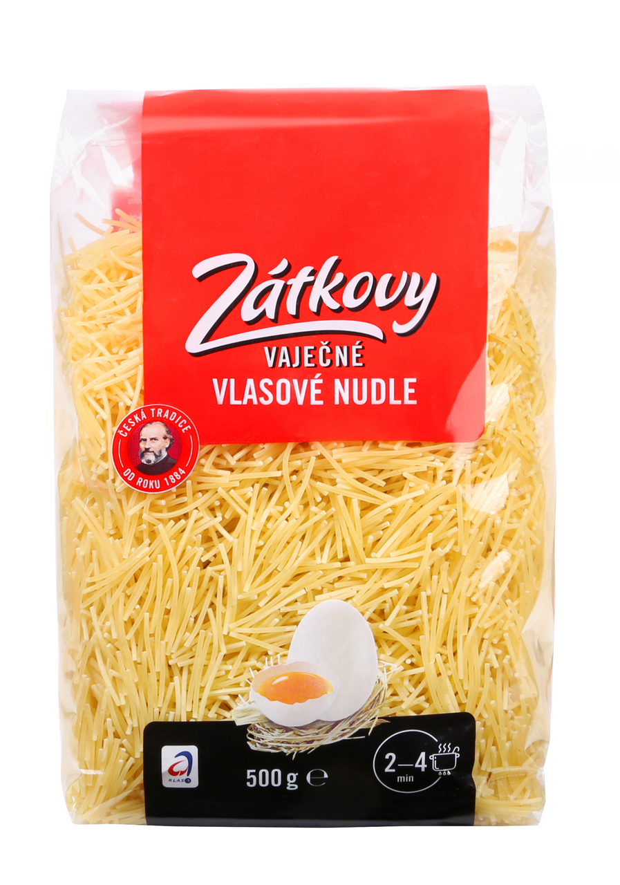 Zátkovy Nudle vlasové vaječné 500 g