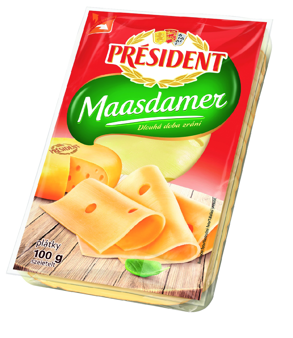 PRÉSIDENT Maasdamer plátky chlaz. 100 g
