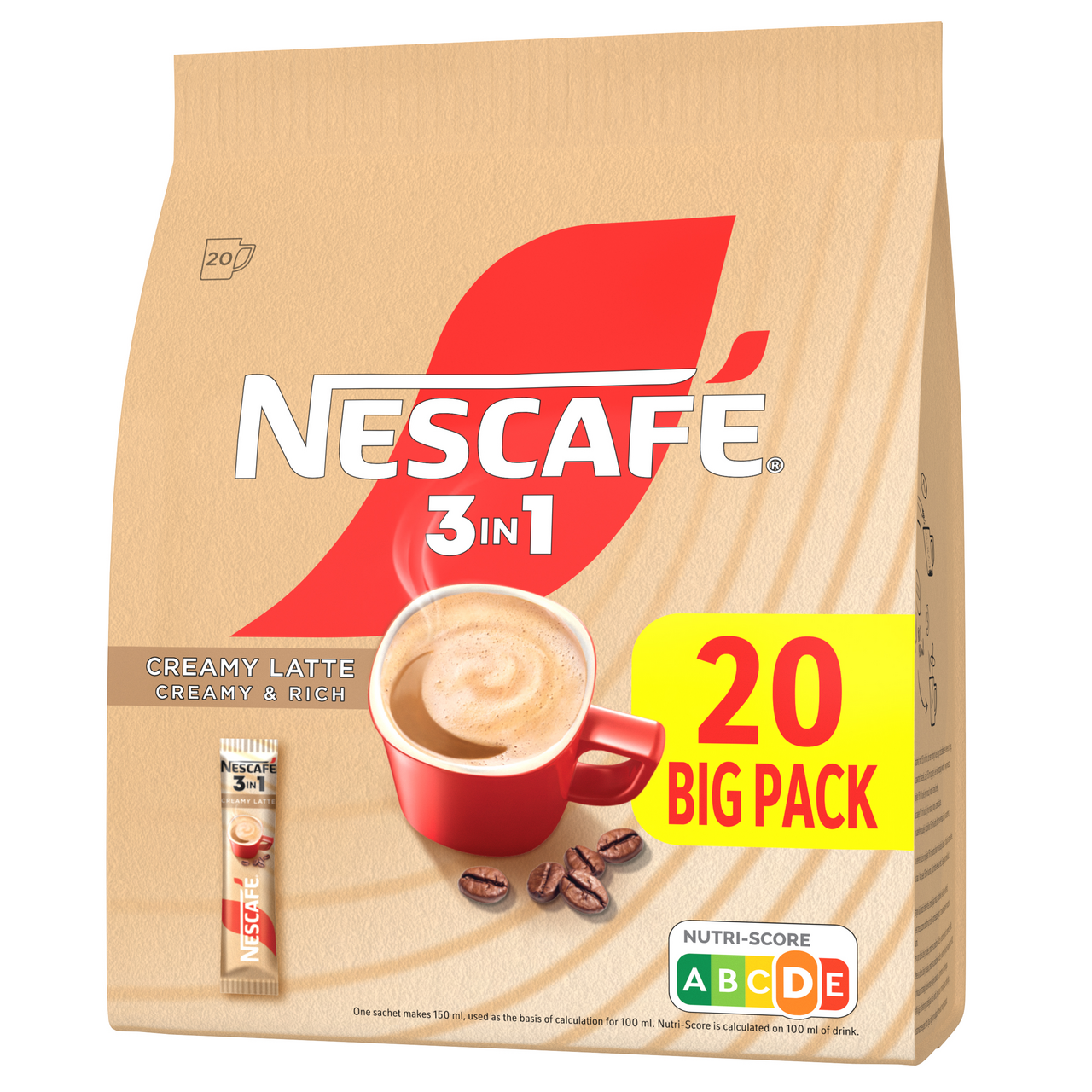 NESCAFÉ 3in1 Creamy Latte instatní káva 20 x 15 g
