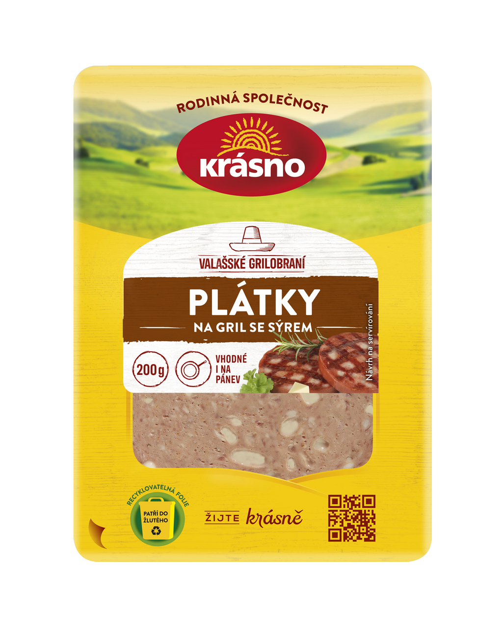 Plátky na gril se sýrem chlaz. 200 g