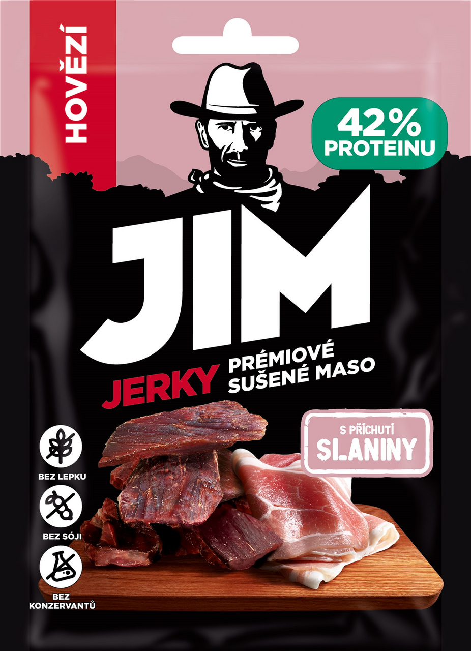 JIM Jerky hovězí slanina 23 g
