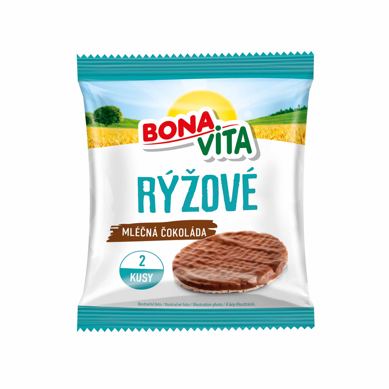 BONAVITA Rýžové chlebíčky v mléčné čokoládě pufované 14 x 32 g