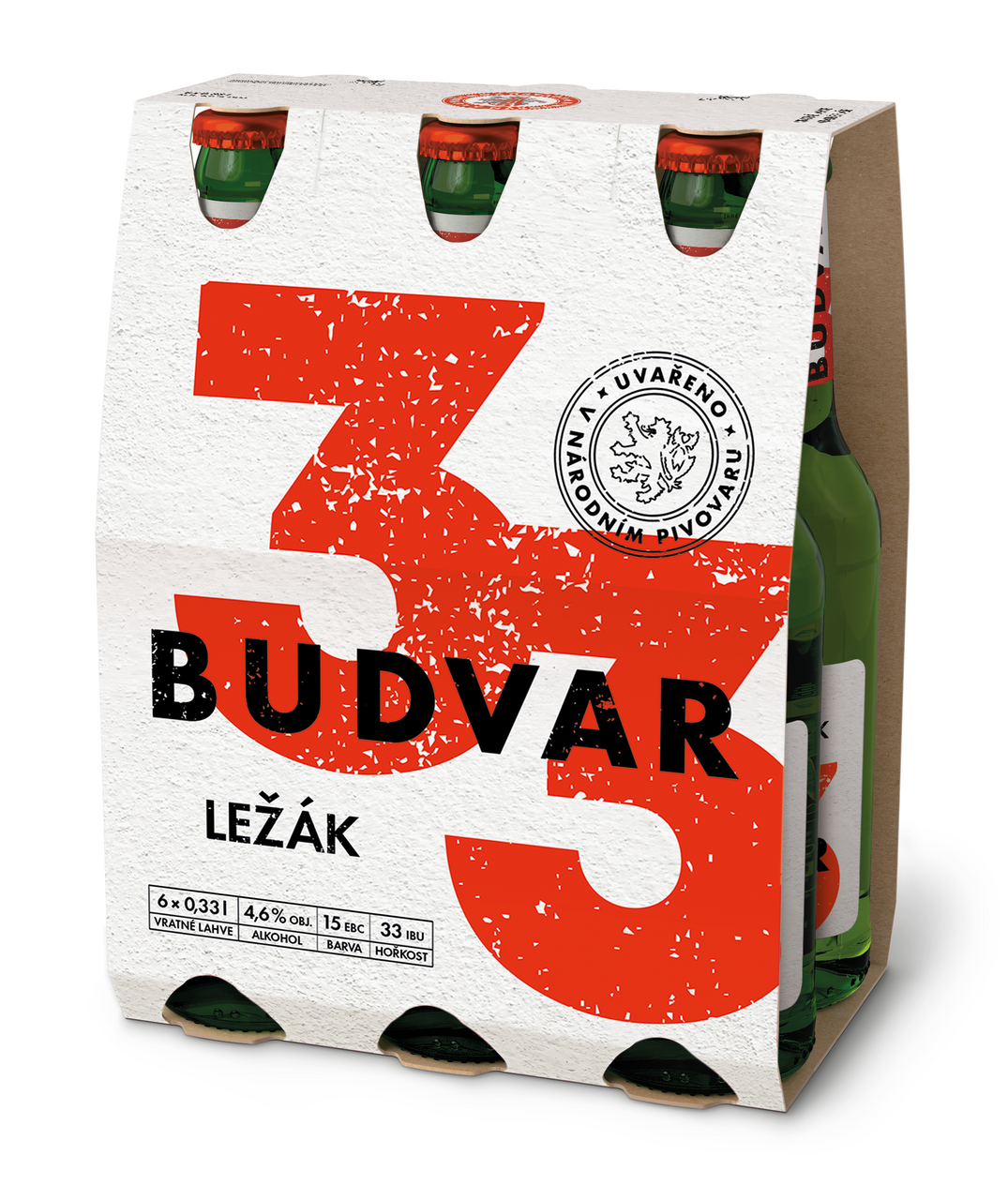Budvar 33 Ležák 6 x 330 ml vratná láhev