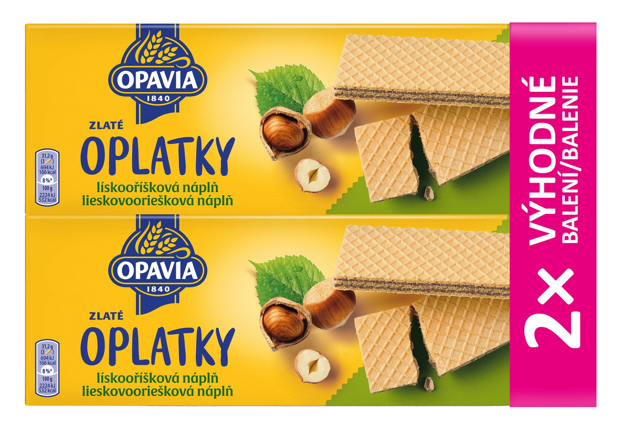 OPAVIA Oplatky lískooříškové 2 x 146 g