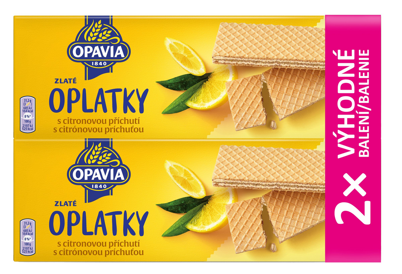 OPAVIA Oplatky citron 2 x 146 g
