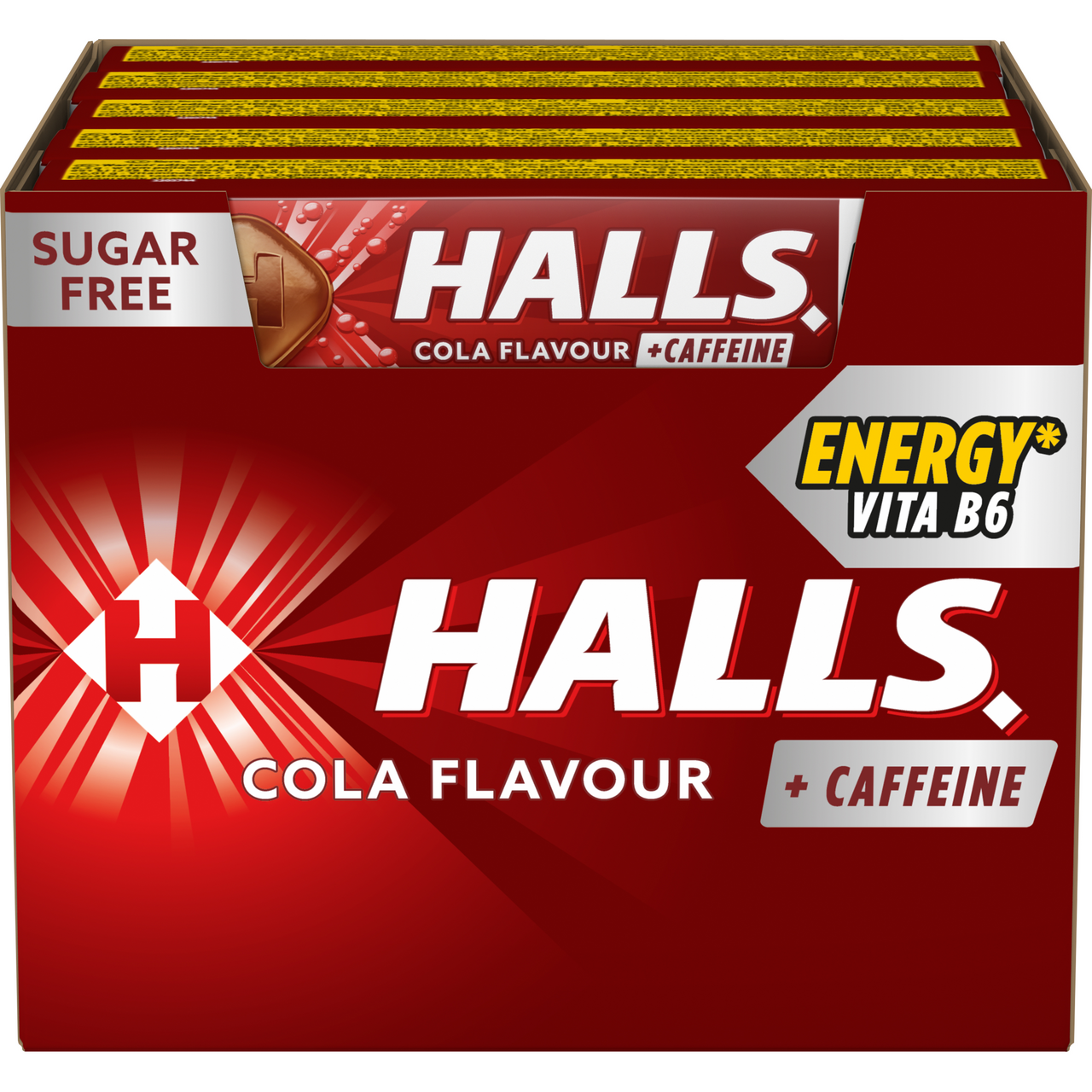 HALLS Cola + kofein 20 x 32 g