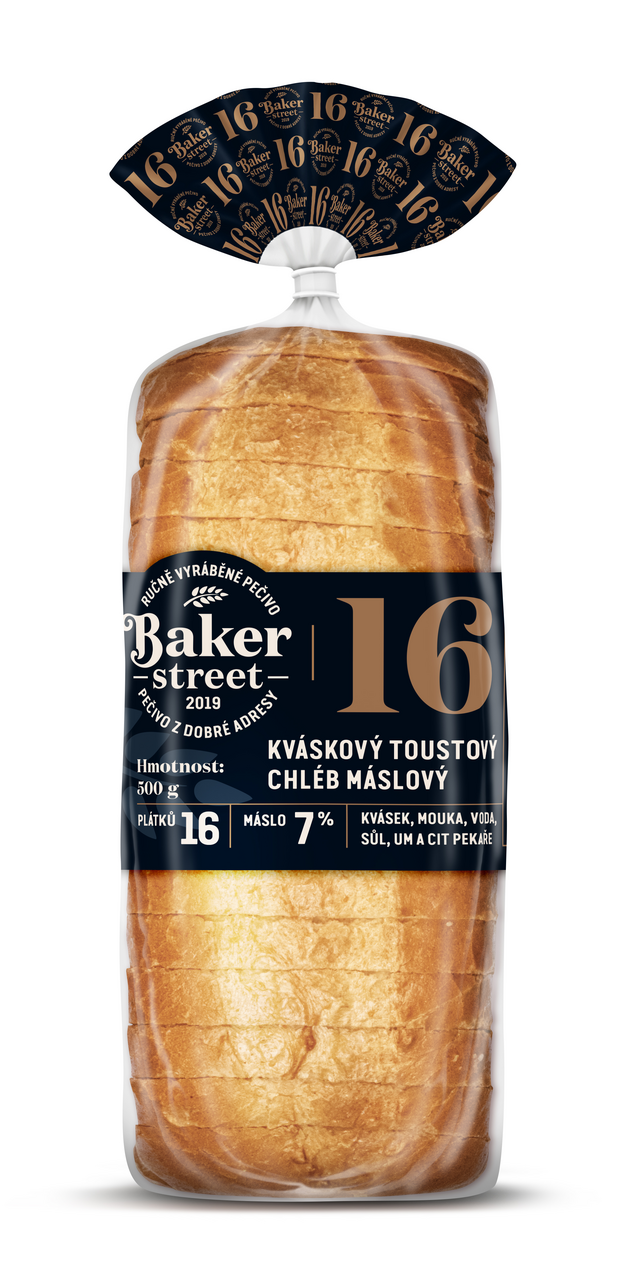 Baker Street Toustový chléb krájený balený 500 g