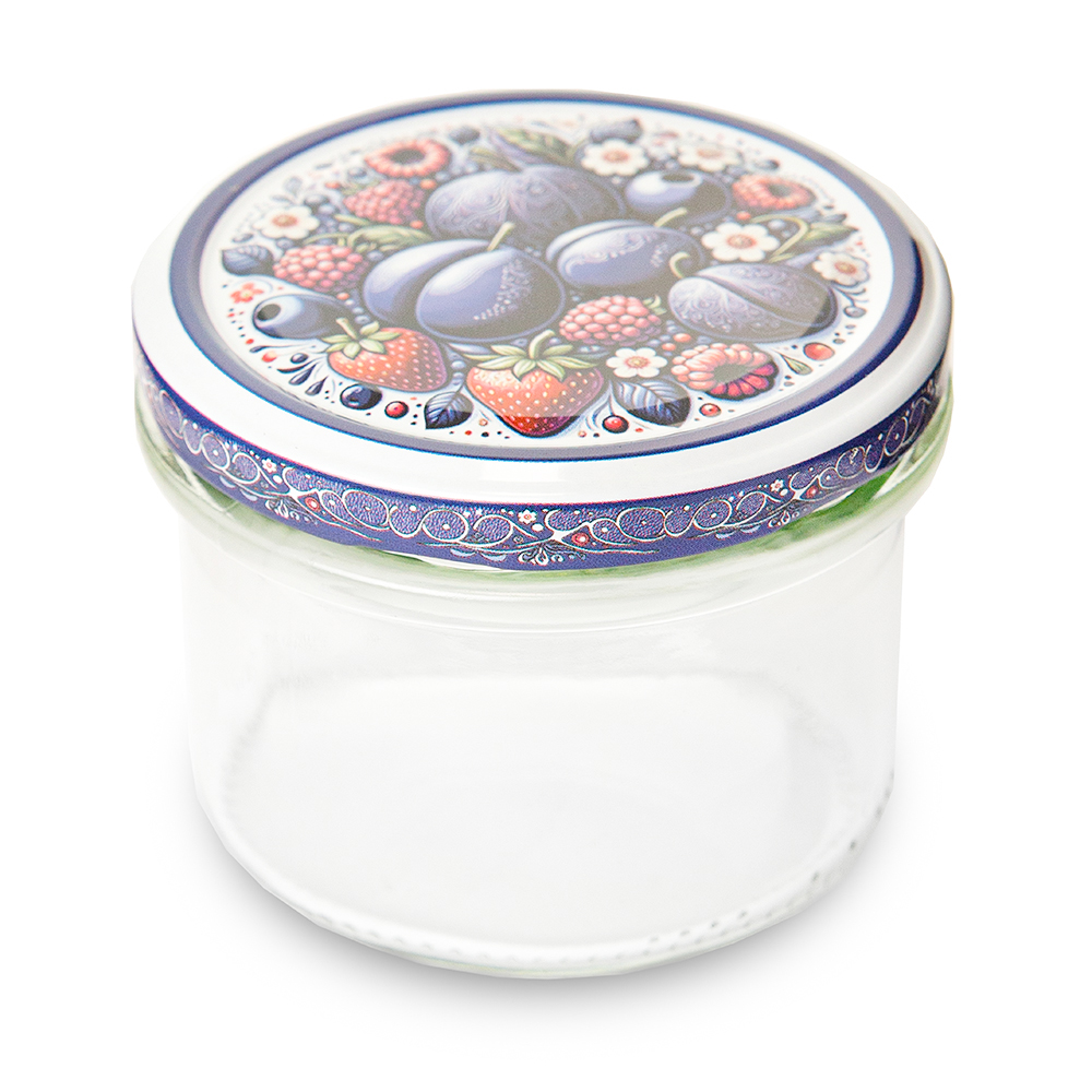 Zavařovací sklenice + víčko PLUM 235 ml 1 ks
