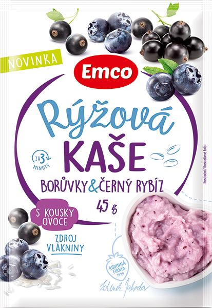 Emco Rýžová kaše borůvka rybíz 45 g
