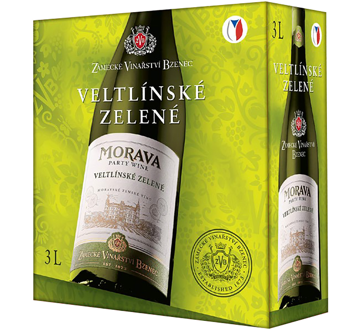 ZÁMECKÉ VINAŘSTVÍ BZENEC Veltlínské zelené 3 l BiB