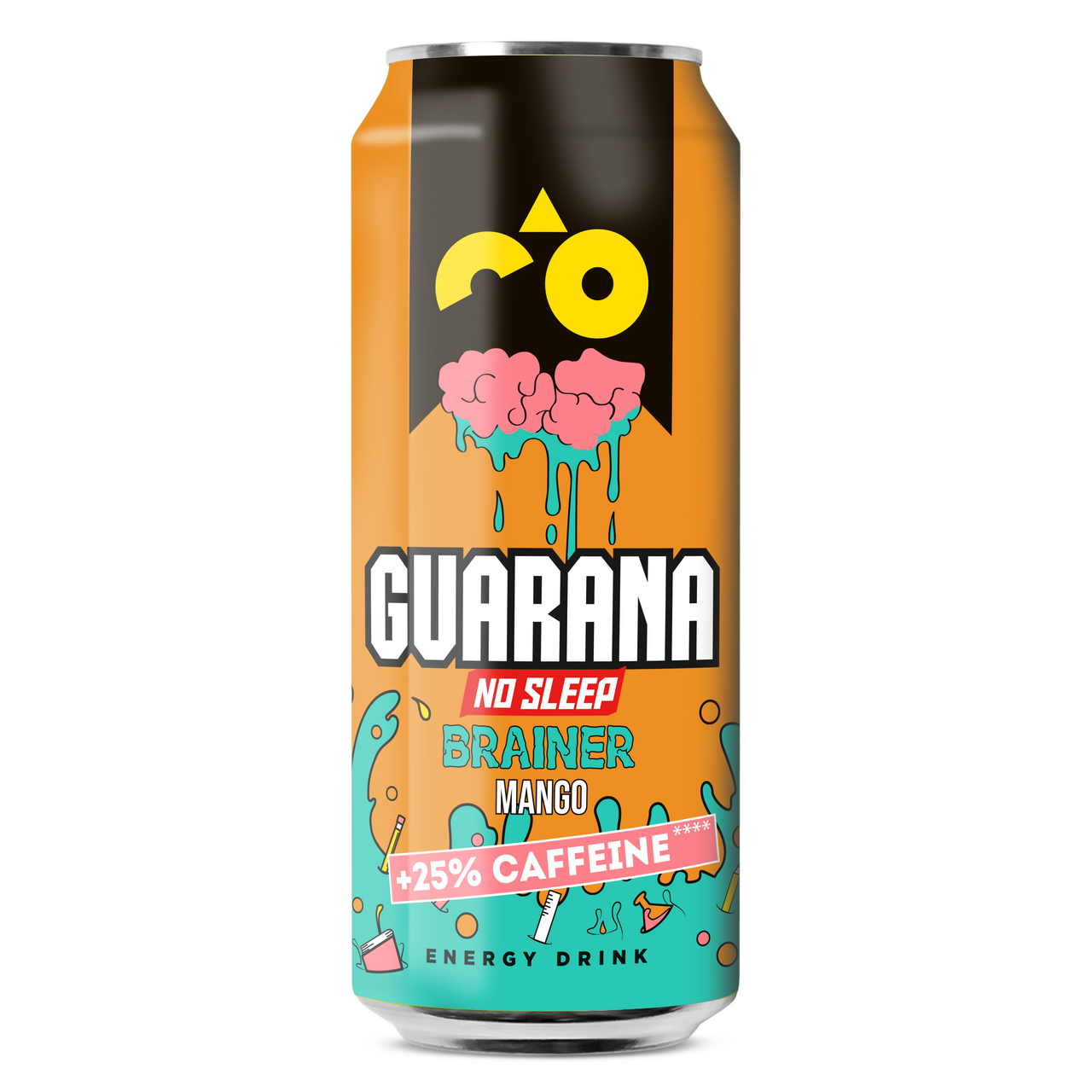 GUARANA Brainer mango 12 x 500 ml plech