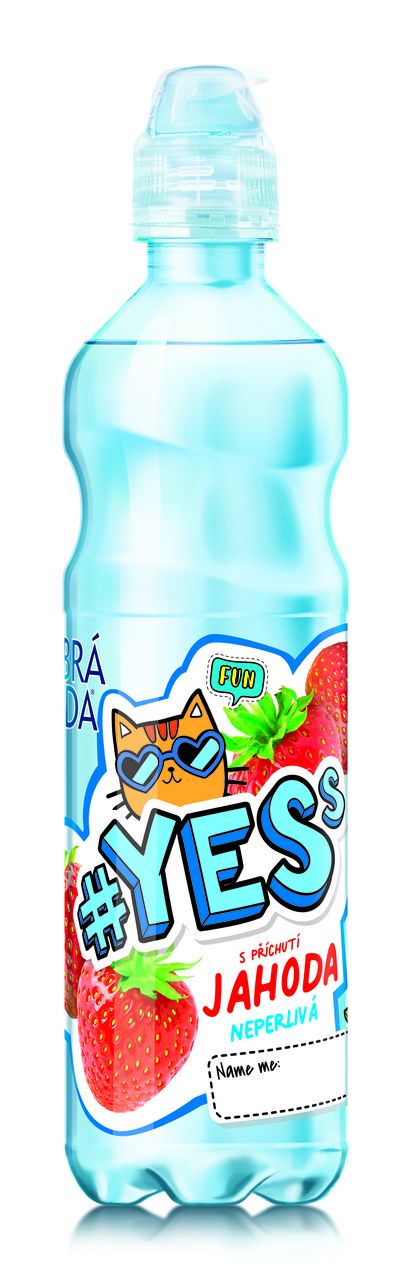 DOBRÁ VODA YESs jahoda 8 x 500 ml