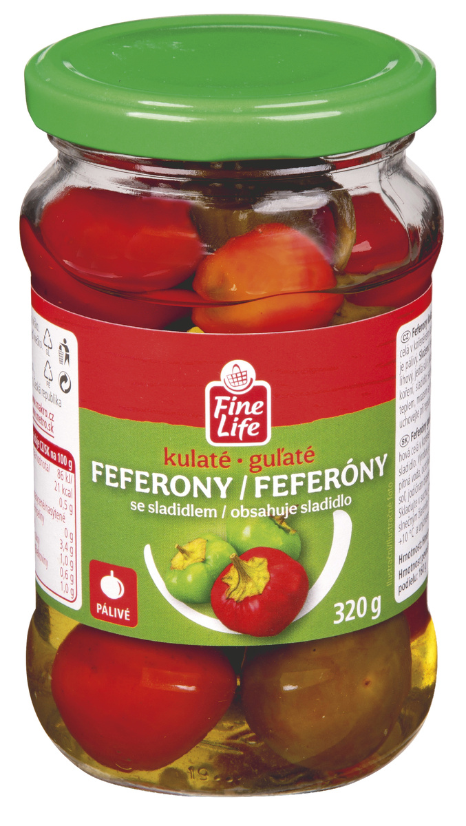 Fine Life Feferonky kulaté 6 x 320 g