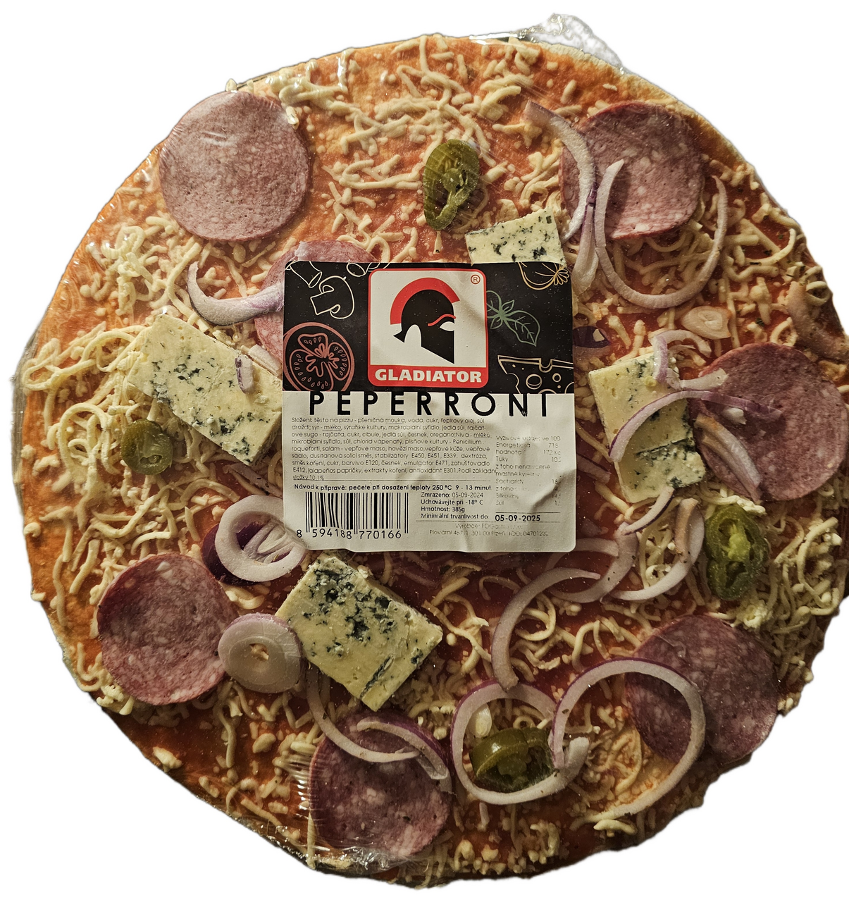 GLADIATOR Pizza Pepperoni mraž. 385 g
