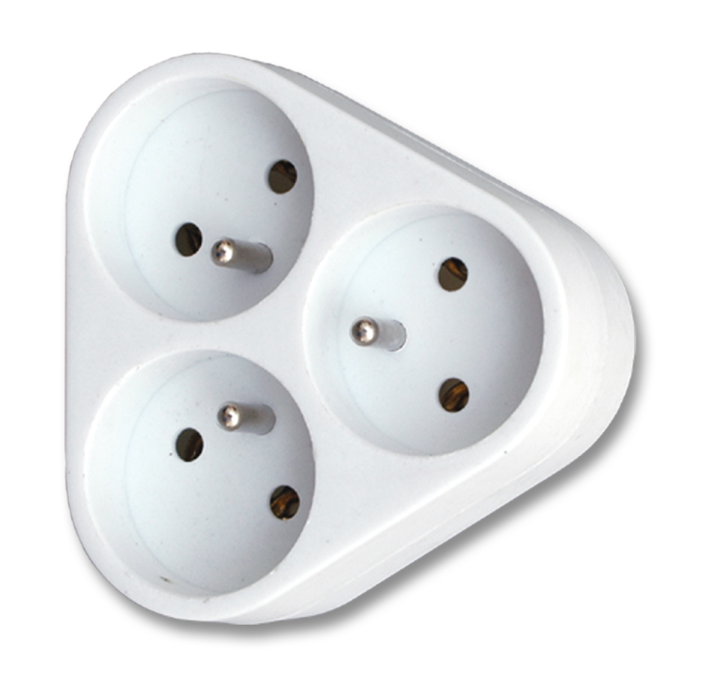 ECOLITE Rozbočka 3zásuvková 3V 1 ks