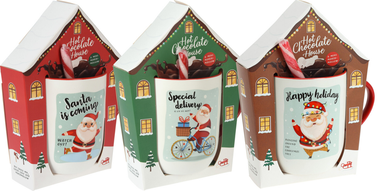 Hrnek vánoční porcelán čoko směs 3ASS 1 ks