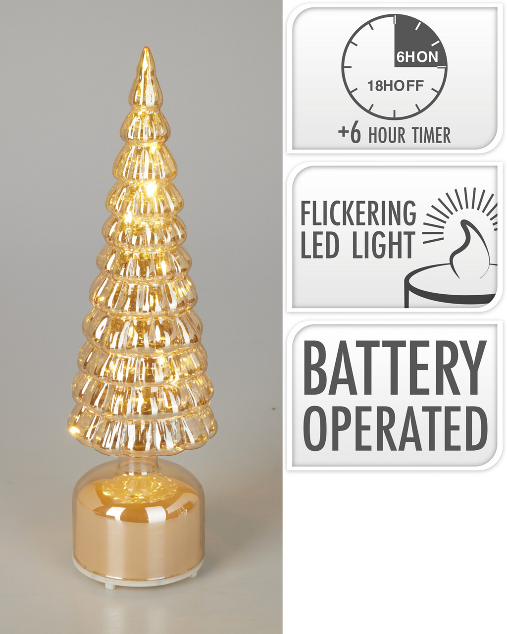 Strom LED 36 cm sko jantarová 1 ks