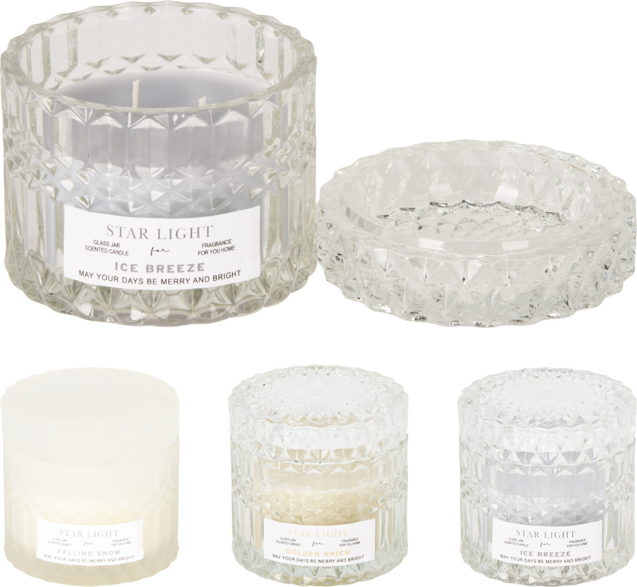 Svíčka ve skle 9 cm 160 g 3ASS 1 ks