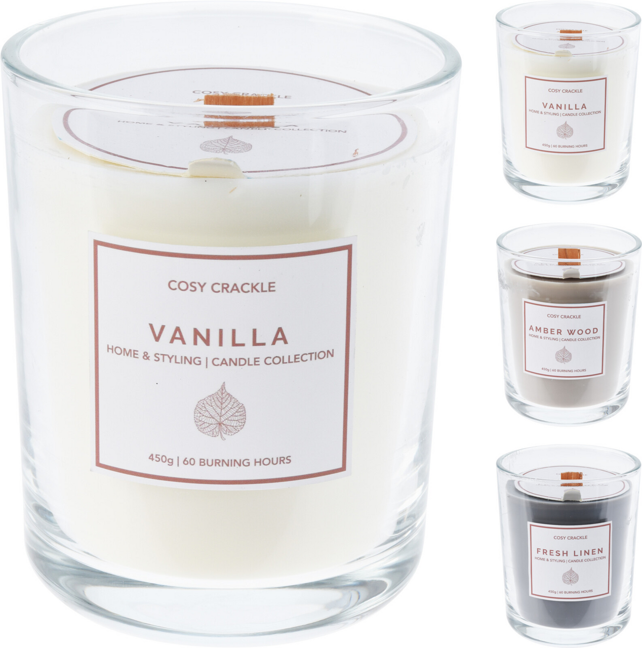 Vonná svíčka ve skle 450 g 3ASS 1 ks