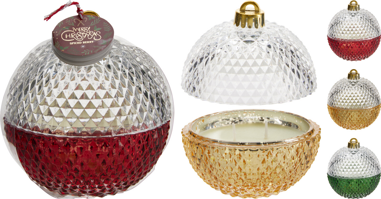 Svíčka ve sklenici ozdobě 3ASS 1 ks