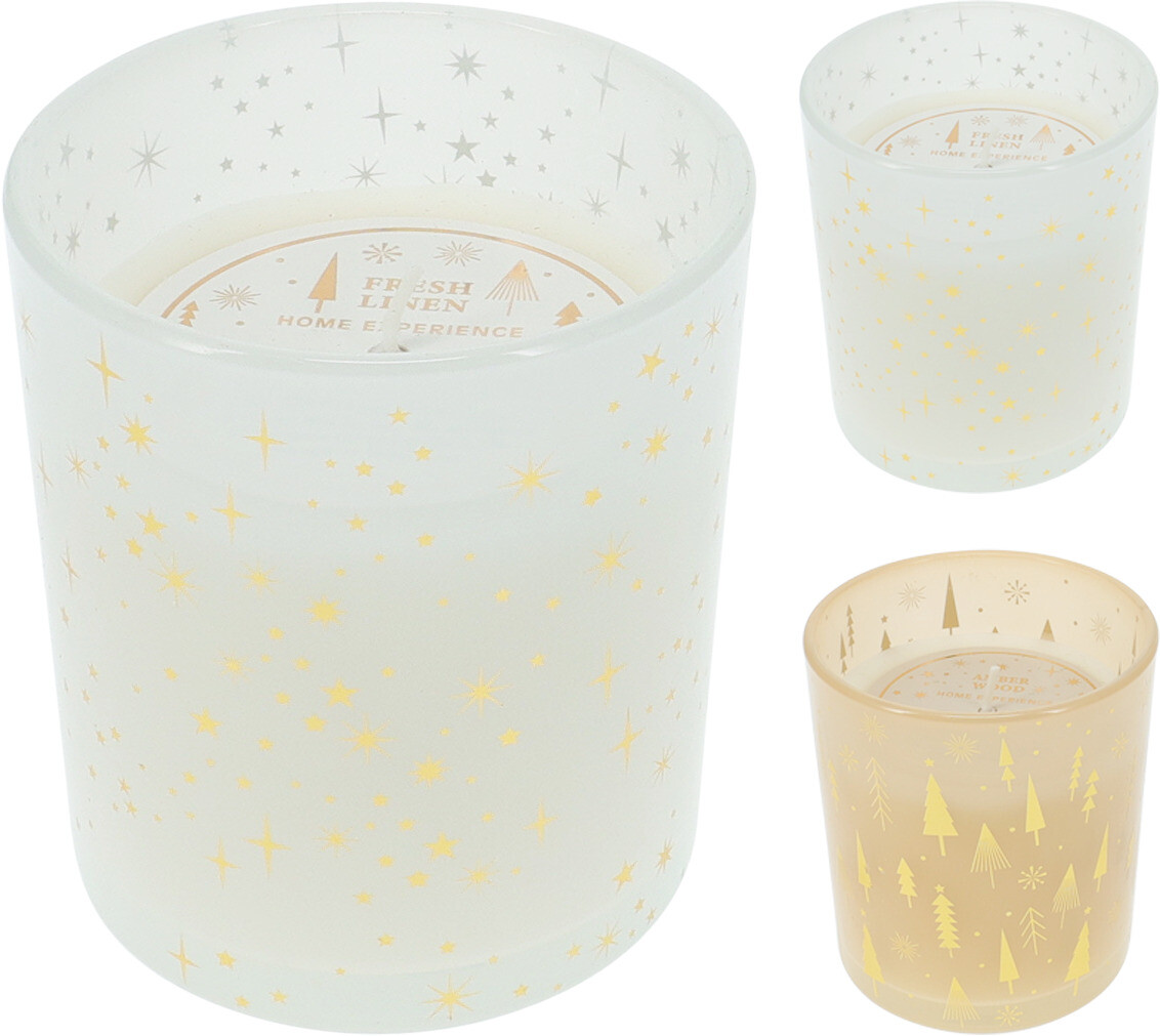 Svíčka ve skle 10 cm 270 g 2ASS 1 ks