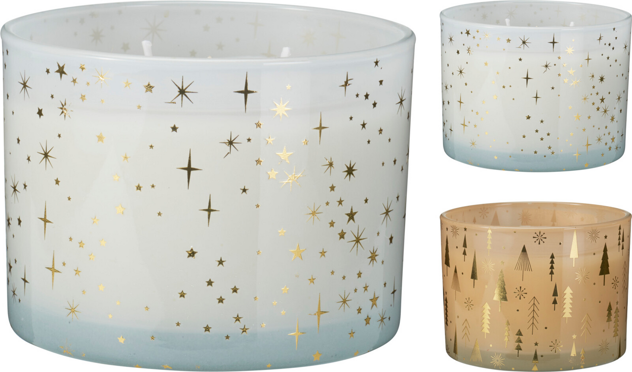 Svíčka ve skle 8 cm 260 g 2ASS 1 ks