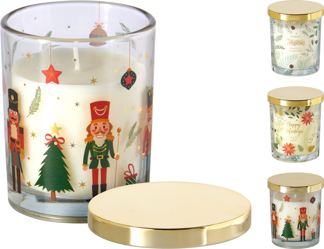 Svíčka ve skle s potiskem 3ASS 1 ks