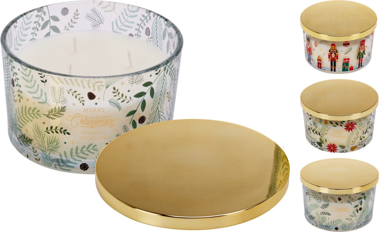 Svíčka ve skle 10 cm 270 g 3ASS 1 ks