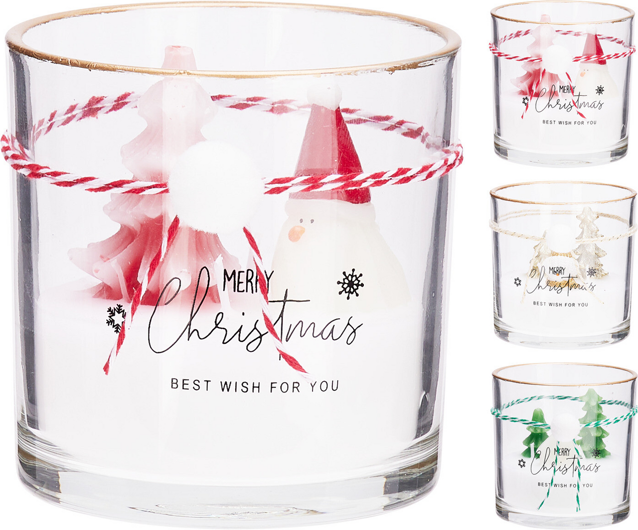 Svíčka ve skle 10 cm 230 g 3ASS 1 ks