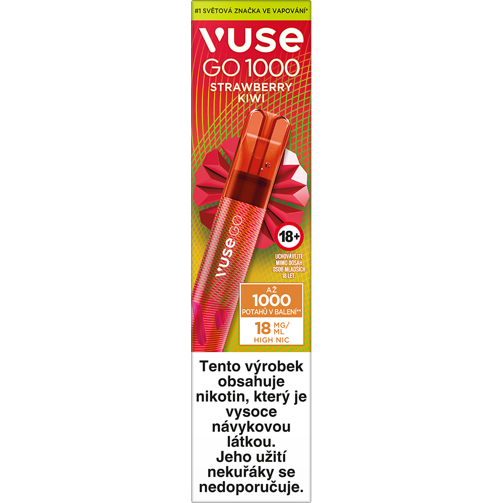 VUSE GO 1000 Strawberry Kiwi 18 mg kolek R bal. 10 ks