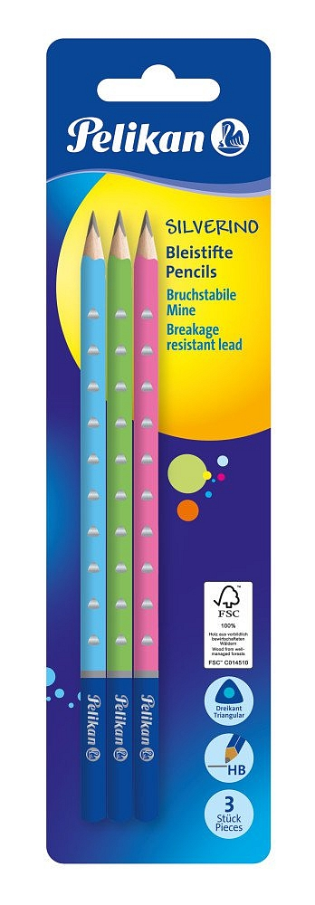 Pelikan Tužka grafitová trojhranná Silverino HB 3 ks