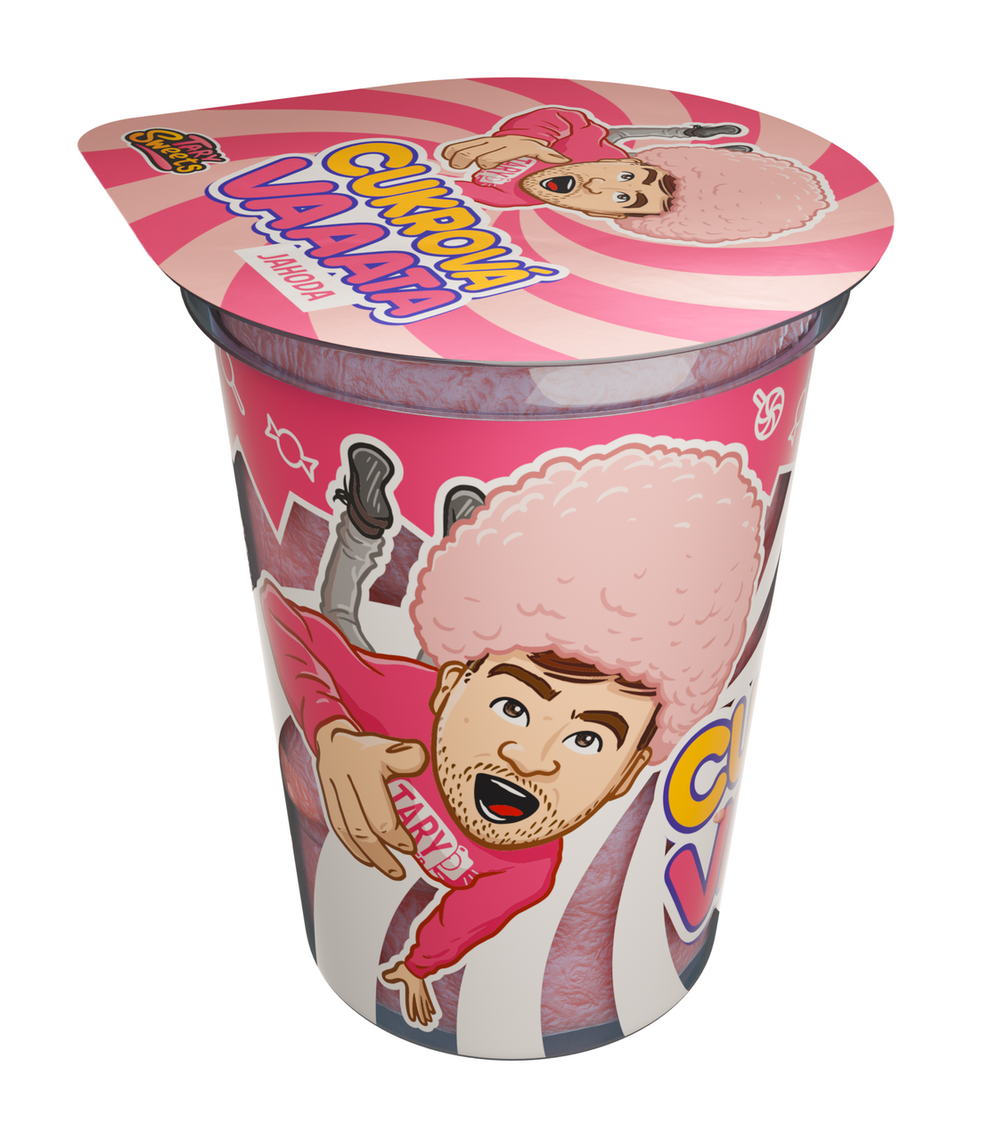 Cukrová vata jahoda 20 g