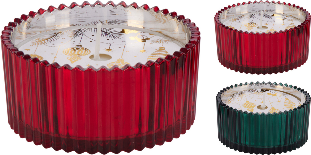 Svíčka ve skle 10 x 5 cm 2ASS 1 ks