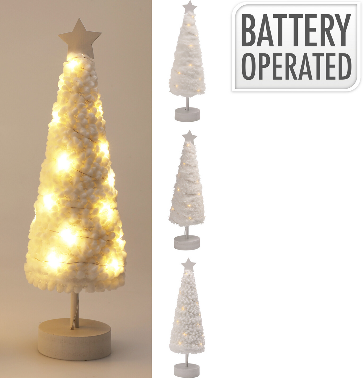 Strom LED 37 cm 20 l dřevo 3ASS 1 ks