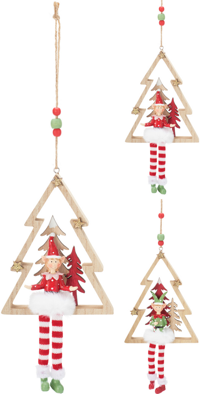 Závěsná dekorace elf 35 cm 2ASS 1 ks