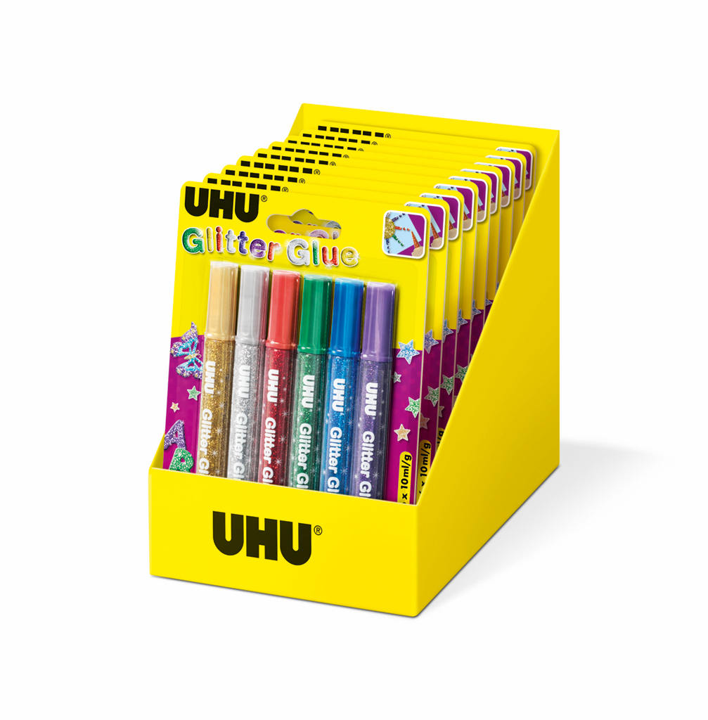 UHU Glitter Glue Original 6 x 10 ml