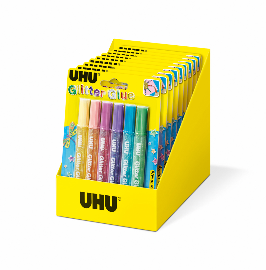 UHU Glitter Glue Shiny 6 x 10 ml