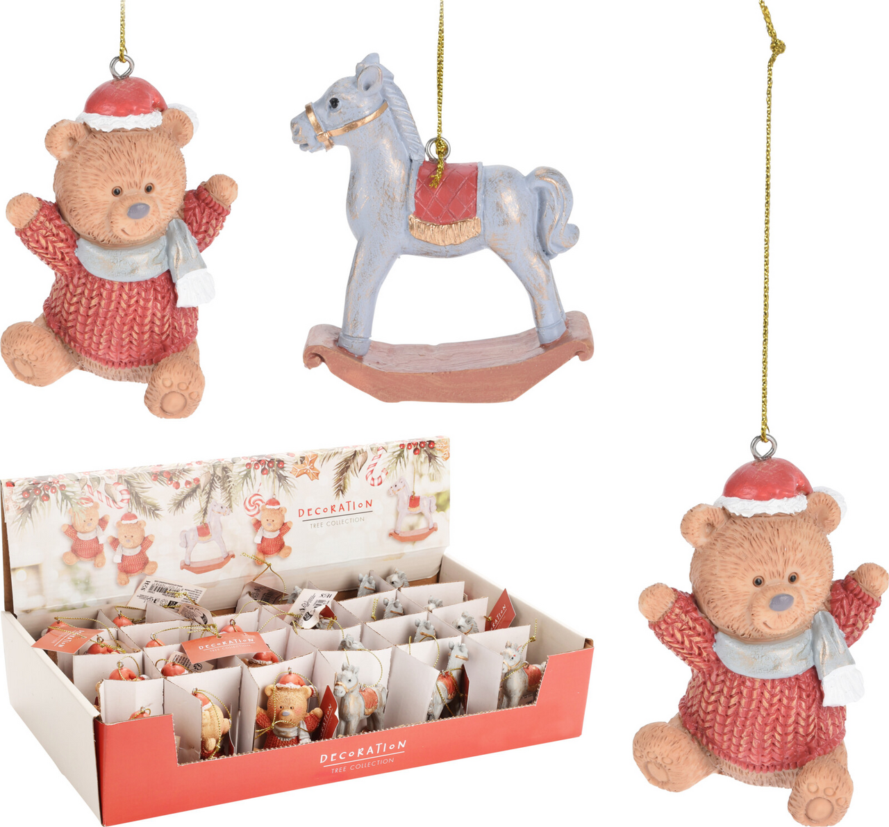 Vánoční závěsné dekorace 7 cm 2ASS 1 ks