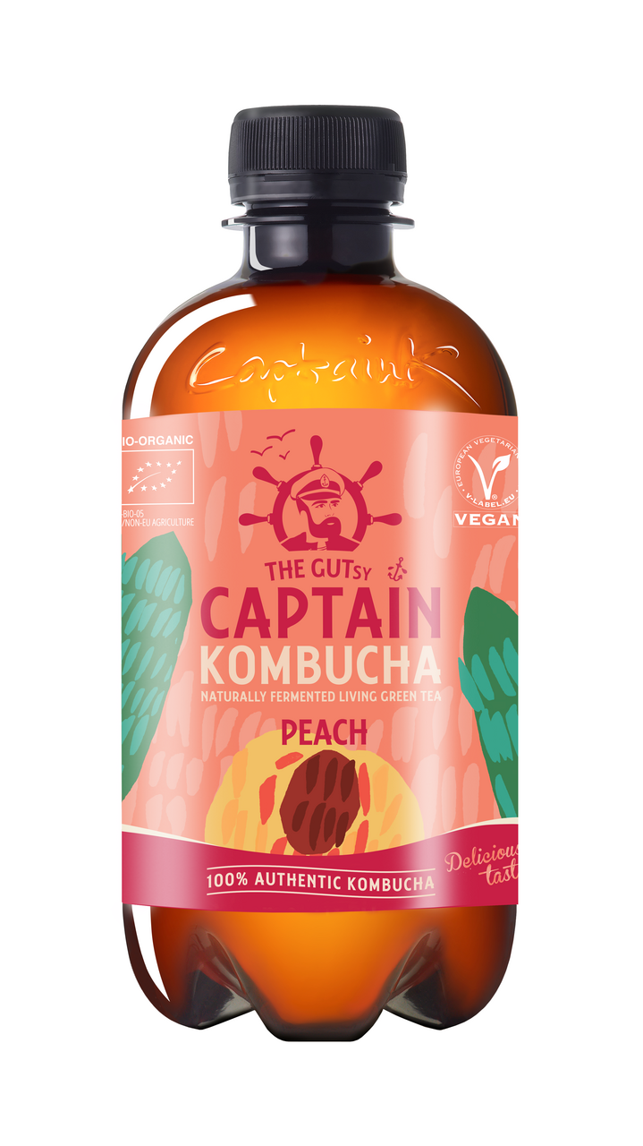 CAPTAIN Kombucha broskev 400 ml